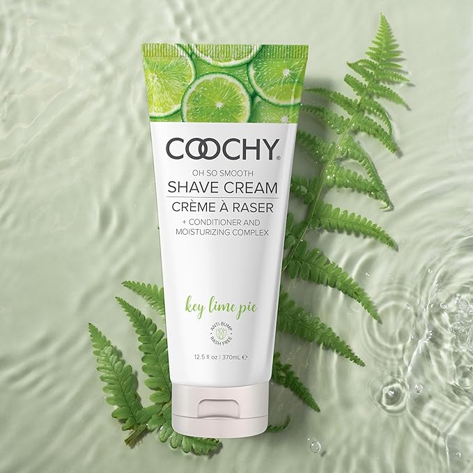 Coochy Shave Cream - Moisturizing Shave Lotion - Gentle Intimate Shaving Cream - For Bikini Area, Underarms, Legs & More - Rash-Free, Hydrating Formula - Key Lime Pie 12.5floz/ 370mL
