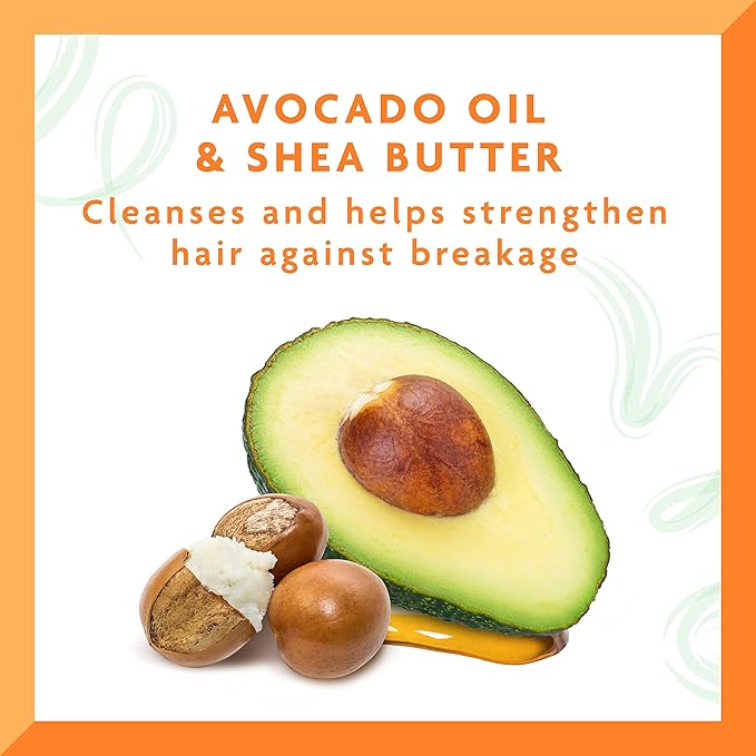 Cantu Avocado Hydrating Sulfate-free Shampoo with Pure Shea Butter, 13.5 oz (Pack of 2)