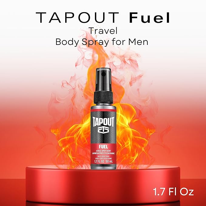 Tapout Fuel Body Spray for Men Travel Spray 1.5 Ounce