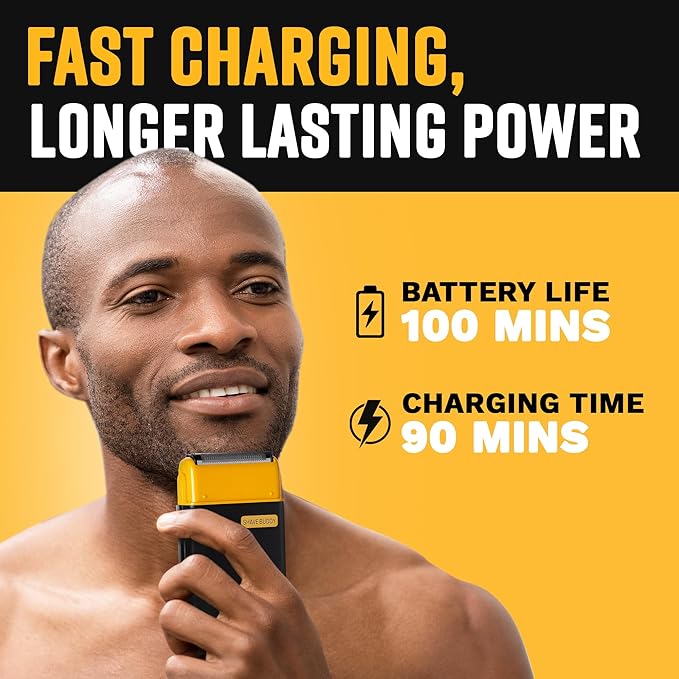 The Cut Buddy Shave Buddy, Compact Foil Electric Shaver for Face & Body, Maintains 5 O'Clock Shadow, Lightweight & Water Resistant, 1 Count - Black