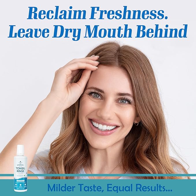 Everest Mouth Wash & Tonsil Stone Remover – Natural Mouthwash or Oral Rinse Liquid to Help Soothe Tonsils, Bad Breath, & Relieve Dry Mouth - Alcohol Free Treatment (17 fl oz, Light Spearmint)