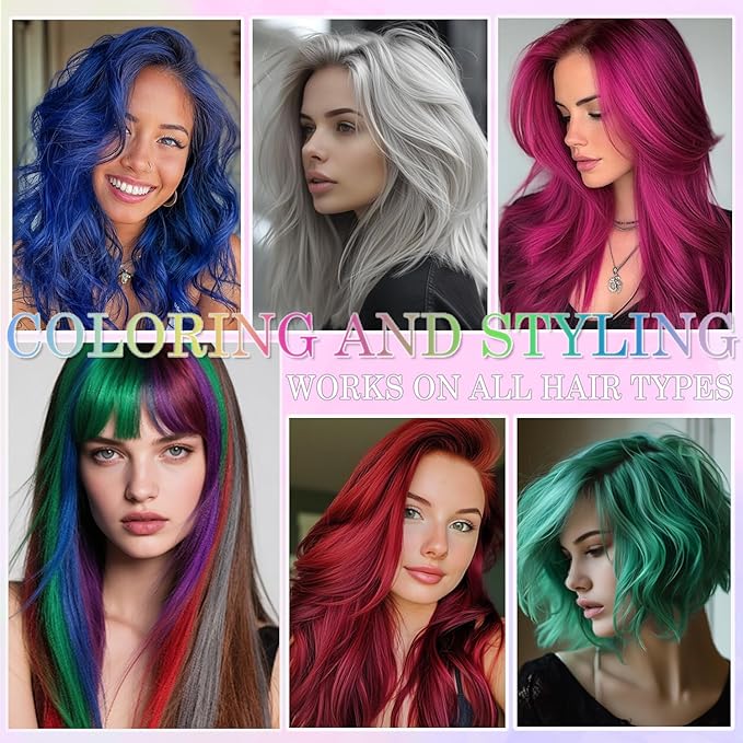 Blue Temporary Hair Color Spray for Kids Women, One-Time Use Washable Hair Dye, Non-sticky Colored Hair Spray for Christmas Party, Cosplay, Crazy Hair Day (Blue, 120ML)