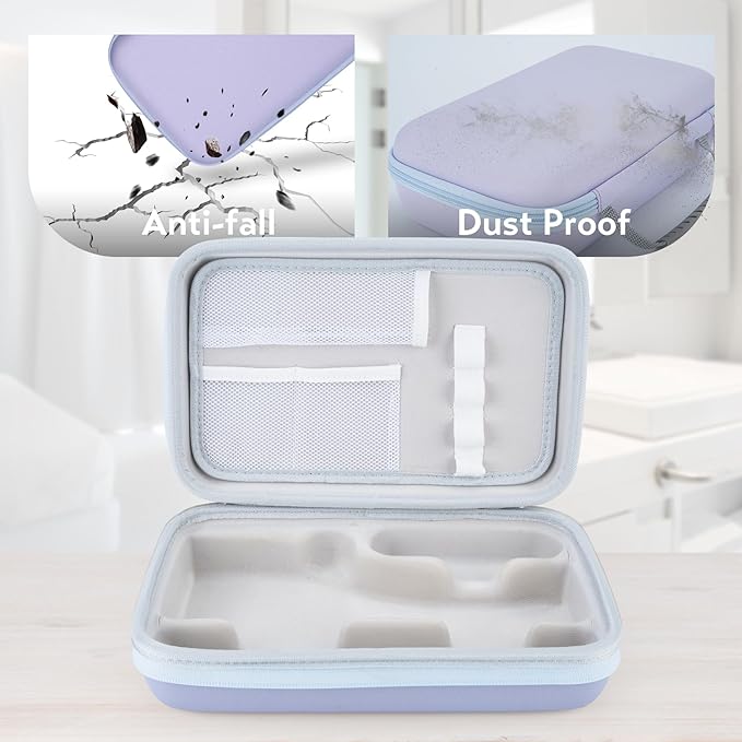 Water Flosser Travel Case, Portable Oral Irrigator Organizer, Sturdy Storage Case for Flosser, Electric Toothbrush, Toothpaste and Irrigator Accessories (Case Only) - Purple