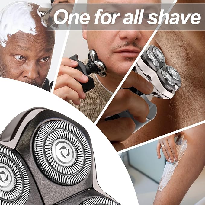 8Pack Pro 4 Head Replacement Blades for Pitbulls Bald Head Razors Gold PRO, Silver PRO, Platinum PRO… Series, Precision Replacement Blades for Head, Face, and Body Grooming.
