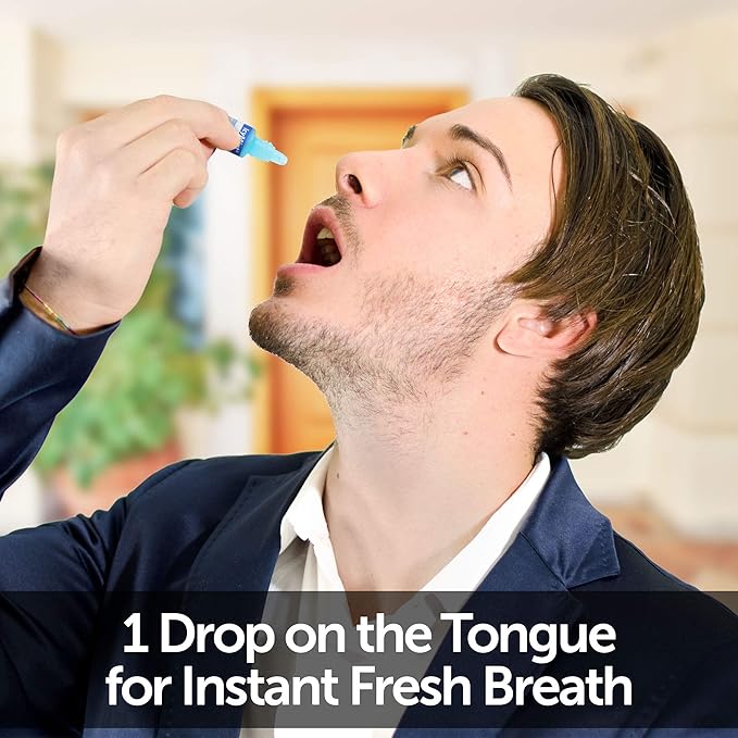 Ice Drops | Flavored Breath Drops - Instant Fresh Breath, Sugar Free, Fat Free - 3.2mL Droppers - 50 count Display (IcyMint)