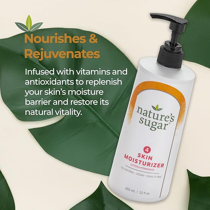 Nature’s Sugar After Wax Care Lotion - Hydrating Moisturizer for Sensitive Skin - Brazilian Wax Aftercare Moisturizer for Women & Men - Cooling Post-Shave Care Esthetician Essentials - 355ml/12 fl oz