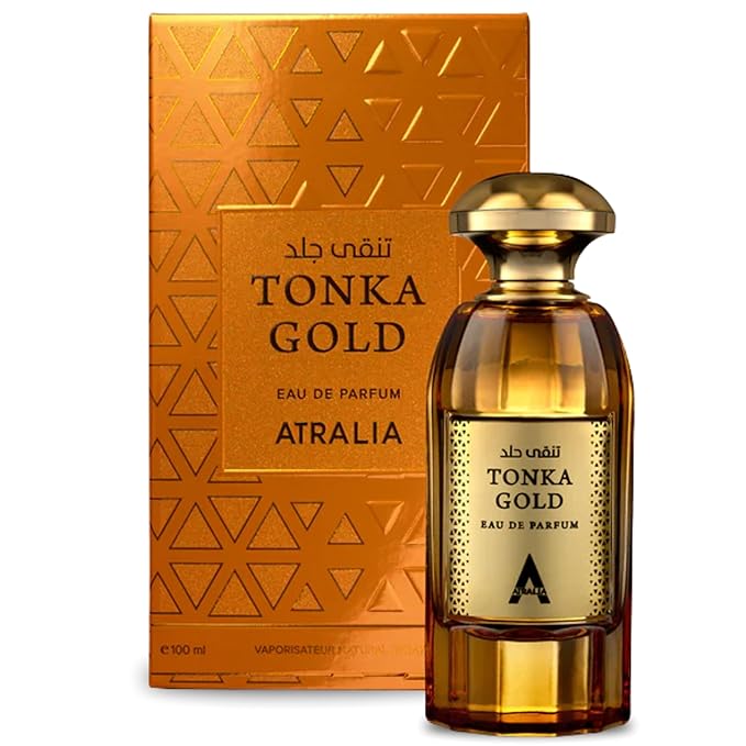 Tonka Gold Eau De Parfum Unisex 100Ml 3.4Oz - Luxurious and Long Lasting Fragrance With Top Notes Of Cognac, Cinnamon and Plum