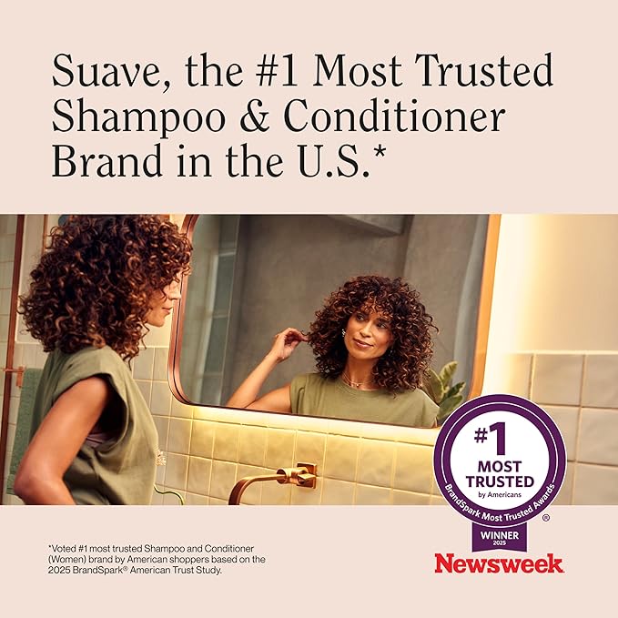 Suave Micellar Infusion 2-in-1 Purifying Shampoo + Conditioner, Gently Cleanses & Conditions for Manageable Hair, Daily Use for All Hair Types, 28 FL OZ Pump, 4 Count