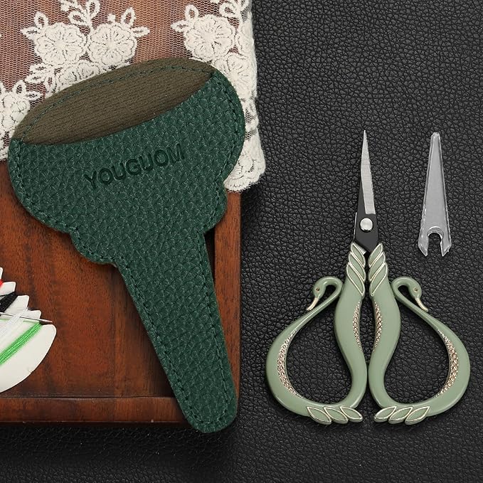 Sewing Scissors Sharp Detail Scissors with Cover for Craft Embroidery Precision Cutting, Little Needlework Shears, Small Threading Snips All Purpose