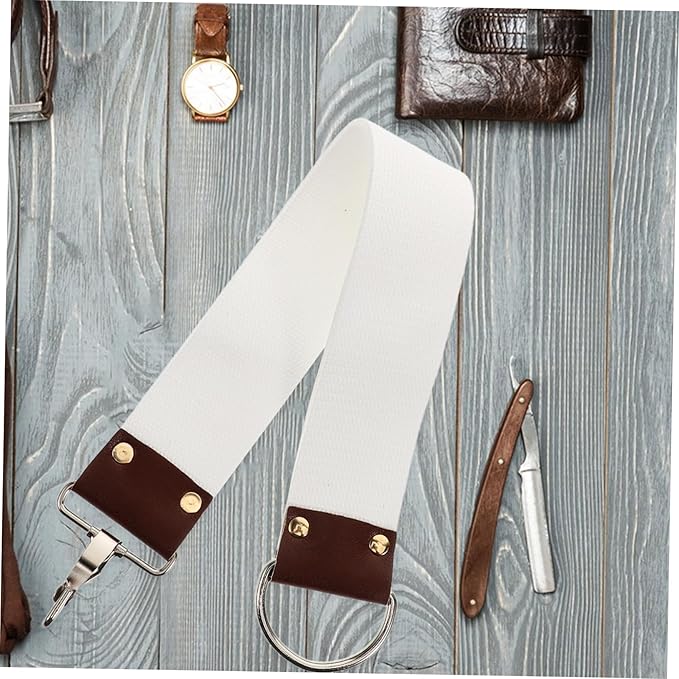 Professional Dual Layer Canvas Sharpening Strop for Straight Maintenance Portable Shaving Belt Reduces Discomfort Maintains Sharpness for Barbers and Home Use