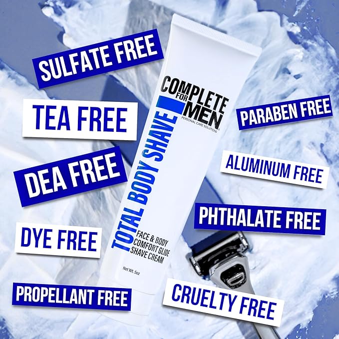 Sensitive Skin Shaving Cream, Face and Body Shaving Cream, Comfy Body Glide, Irritation Free Shave, Protect from Razor Burn, Everyday Shave Cream for Men