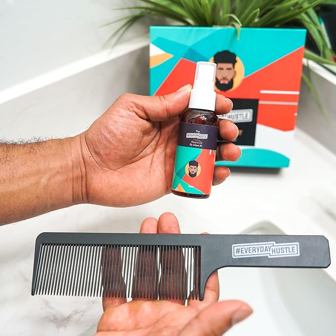 EverydayHustle Beard Comb for Men, 9 inch Beard Comb For Precise Beard Care And Control, Chicago Comb Style Alternative For Barbers And At Home Grooming