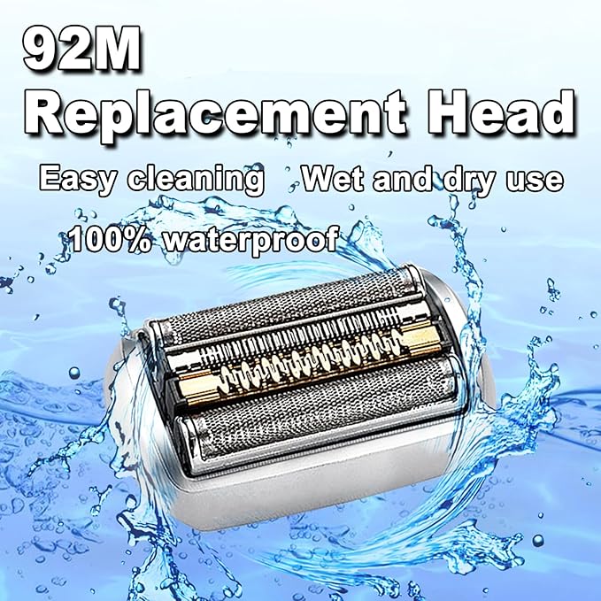 Series 9 92M Electric Replacement Shaver Head Accessories Shaver Compatible with Braun Series 9 Electric Razors 9290cc, 9291cc, 9370cc, 9293s, 9385cc, 9390cc, 9330s, 9296cc (Upgraded ver.)