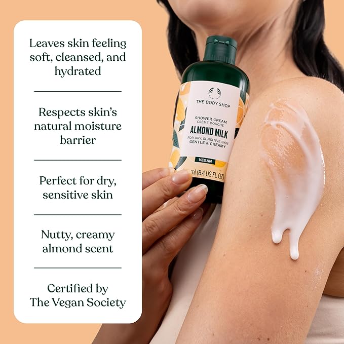 The Body Shop Almond Milk Shower Cream, 8.4 Ounce