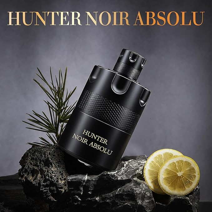 Men's Fragrance Collection 4pcs 3.4 Fl Oz Set IncludeHunter Noir, Hunter Platina, Azura Noir Intense&Azura Scents Eau de Toilette Gift