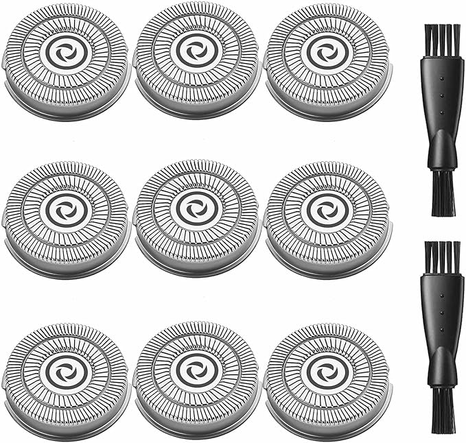 RMS8101 Replacement Blades for Men's Electric Shaver RMS7109, 9PCS RMS8101 Blades for Electric Razor for Men, 2 Cleaning Brush