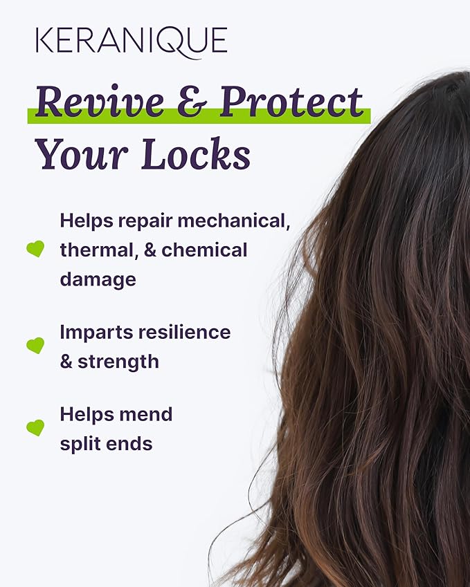 Keranique Damage Control Conditioner - Hydrating Treatment with Keratin for Dry Damaged Hair