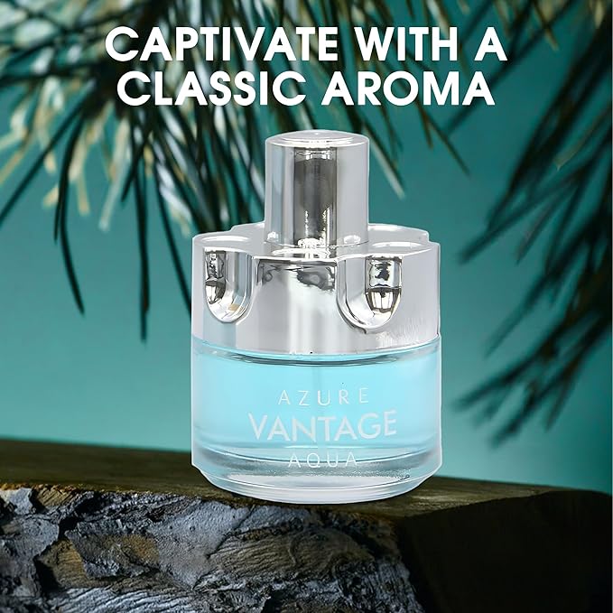 Men's Cologne Gift Set 4 Pack Azure Vantage Series - 3.4 Fl Oz Each | Vanilla Bourbon, Leather & Amber Floral Fragrance | Luxury Eau de Toilette Quartet