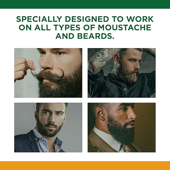 Clubman Moustache Wax – Mustache Wax for Men Strong Hold, Neutral Color, Includes Styling Brush, Hang Pack, 0.5 oz