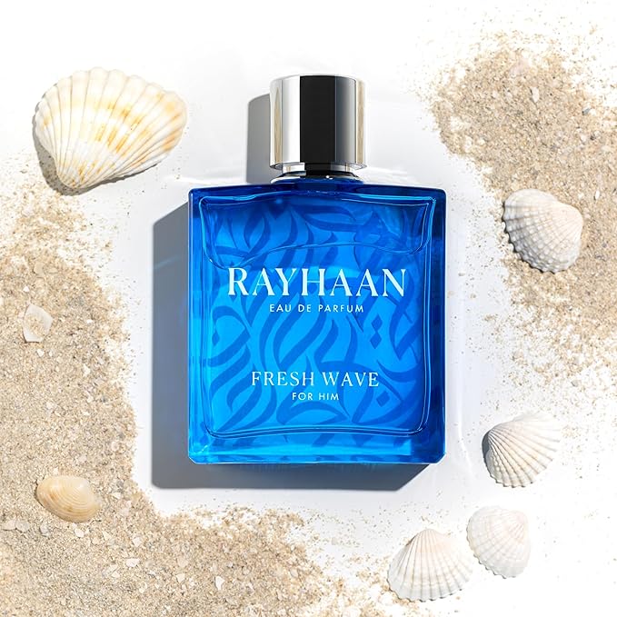 Rayhaan Fresh Wave for Men Eau de Parfum Spray, 3.4 Ounce