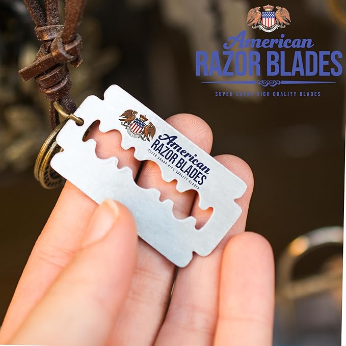 American Razor Blades by The Shave Factory - Super Sharp Double Edge Razor Blades, New Value Pack (100)