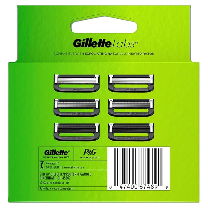 GilletteLabs Razor Blade Refills, 6 count