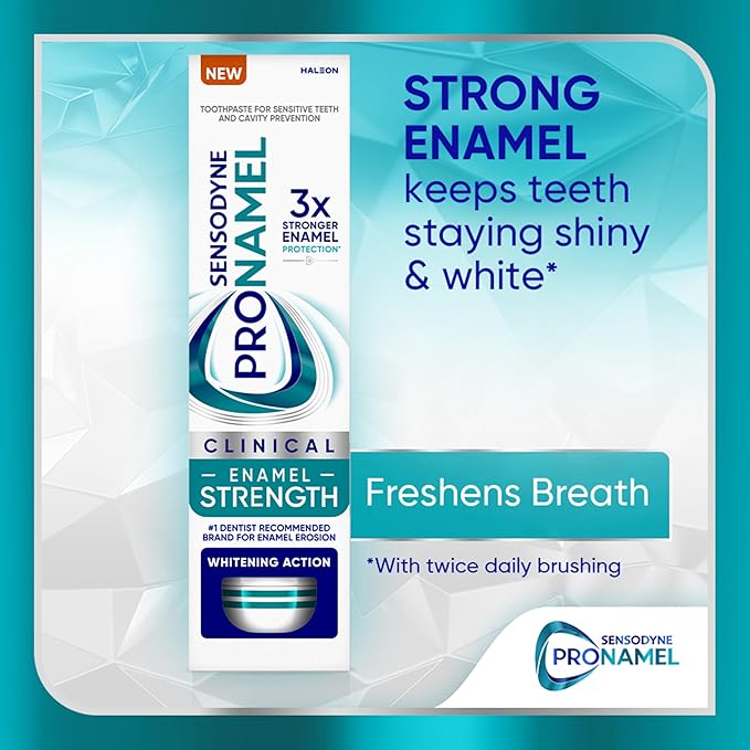 Sensodyne Pronamel Clinical Enamel Strength Toothpaste, Whitening Action, 2.3 oz