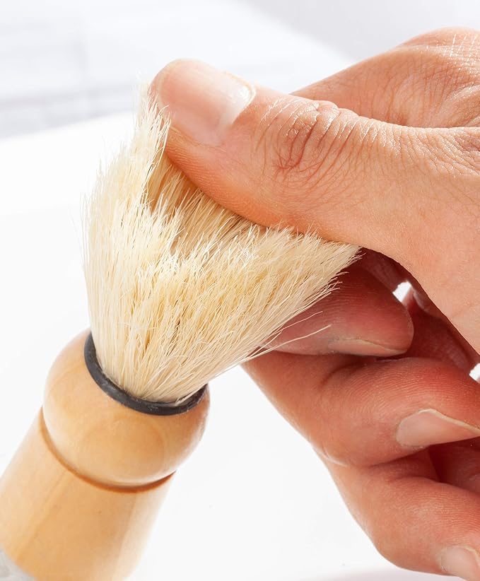 JUVITUS Shaving Brush - Boar Bristles & Wooden Handle (1 Pack)