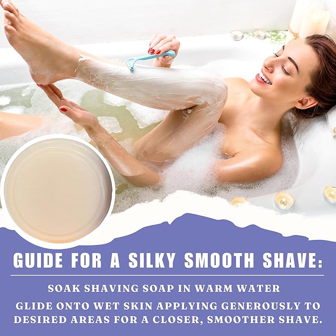 Orchid Scented Shaving Soap for Women – Shea Butter Enriched Moisturizing Bar for Sensitive Skin – Long-Lasting, Smooth Shave for Legs, Underarms & Bikini Area