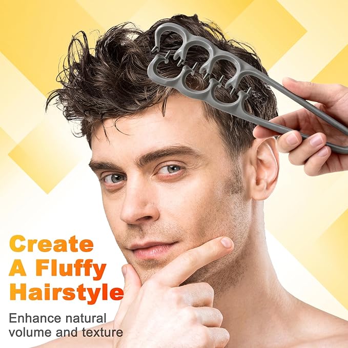 New Upgrade Texture Comb, Volumizing Wide-Tooth Hair Styling Comb, Fluffy Wide Tooth Curly Hair Comb, Men's Textured StylingComb, Fringe Parting Styling Accessory (1PCS)