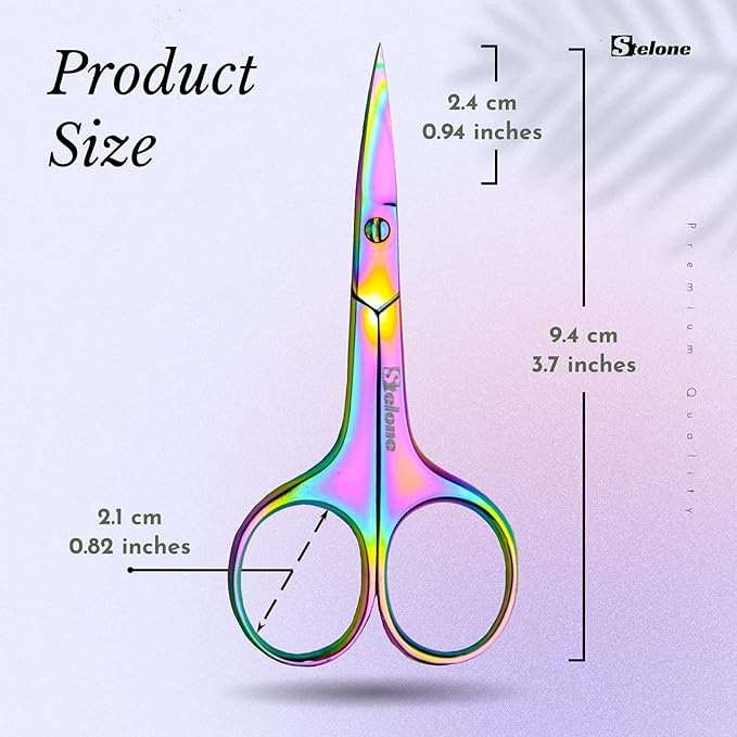 Professional Grooming Scissors Eyebrow Scissors Small Curved Stainless Steel Manicure & Beauty Scissor for Women