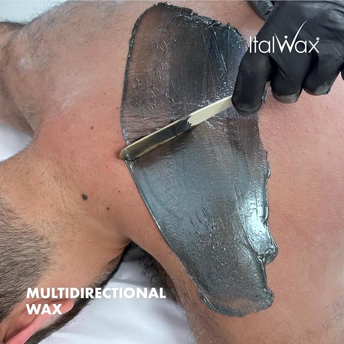 Italwax Pour Homme - 500g / 1.1lb - Hard wax beads for hair removal - Special for man - Natural formulation - Easily removes coarse hairs - Ideal for barber shops
