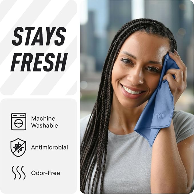 Pocket-Sized Sweat Towels - The Original Sweat Absorbing Handkerchiefs - Quick-Dry Microfiber Sweat Rags for Face, Hands, & Body - Men & Women - Gym, Sports, and Work (Desert: 5 Pack)