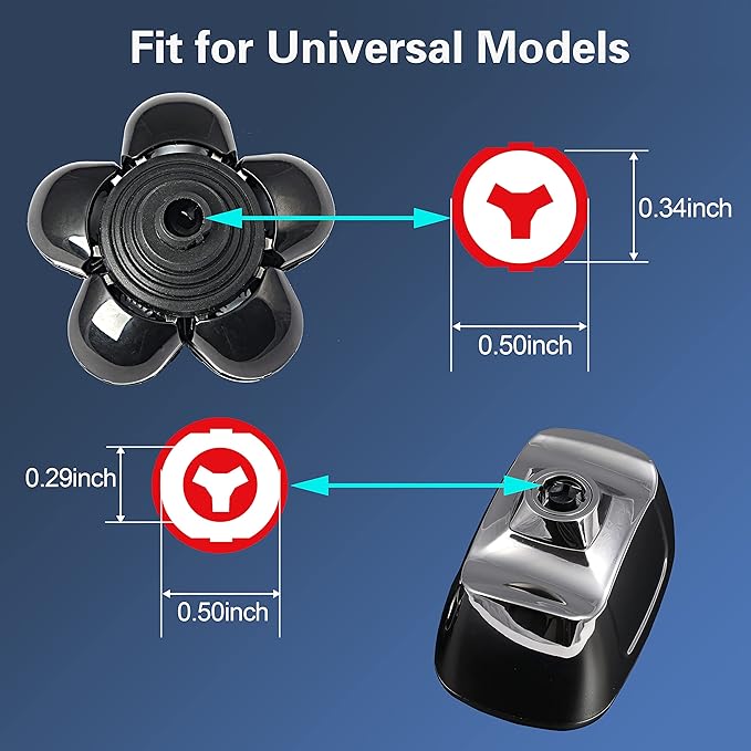 7 Blades Head Men's Electric Shaver Replacement Heads Floating Washable Shaver Replacement Blades for Bald Men (Black)