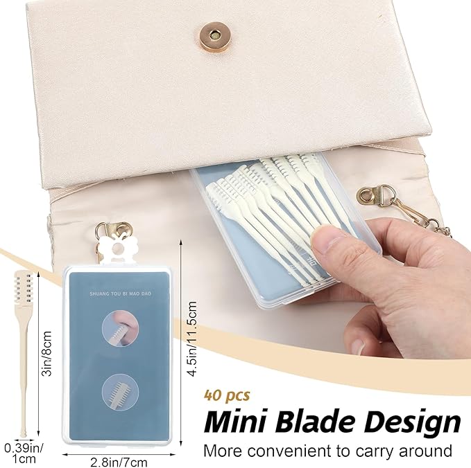 30Pcs Manual Nose Hair Trimmer - Rotating Nasal Hair Razor Cutter with Storage Box for Women and Men Double Sided Nose Hairs Cleaner Portable Nostril Remover Tools