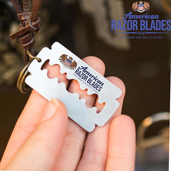 American Razor Blades by The Shave Factory - Super Sharp Double Edge Razor Blades, Japanese Steel, New Value Pack (200)