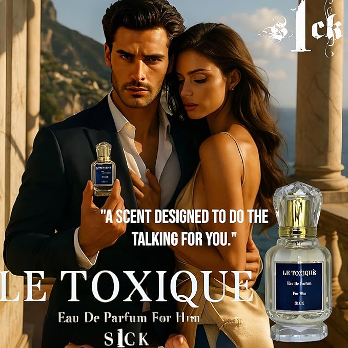 S1CK - Le Toxique Pheromone-Infused Cologne for Men Raw Pheromone Cologne Attraction Lasting Spray USA-Made Bold Strength Scent for Him