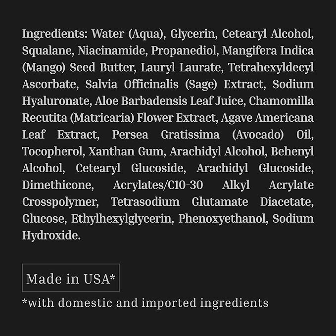 Intensive Matte Men’s Face Moisturizer – Non-Greasy & Fast Absorbing Cream Lotion for Dry & Aging Skin with Hyaluronic Acid, Vitamin C, Niacinamide & Aloe – Unscented, Made in USA, 2 oz