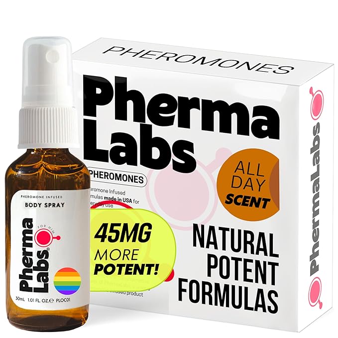 Pheromone Infused Body Spray for Gay Men - Long Lasting Scent for Irresistible Allure 1 oz bottle (All Day Scent [45MG])