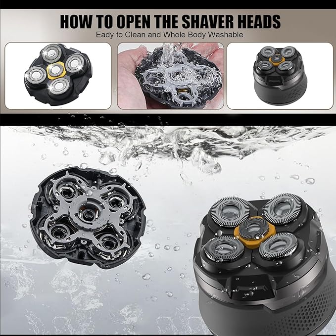3PCS Shaver Replacement Blades Compatible with MicroTouch Titanium Head,Stainless Steel Material