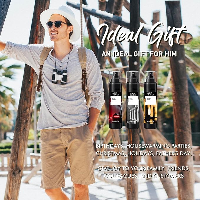 Body Spray for Men, Mens Body Refreshing Spray, Long Lasting, Pack of 3, Each 3.4 Fl Oz, Total 10.2 Fl Oz, Spice Voltage, Cold Signal, Remain Glow