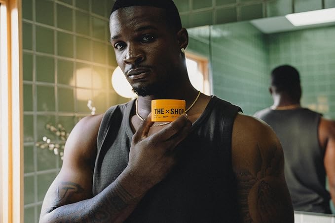 The Shop by LeBron James Men's Smoothing Hair Pomade, Medium Hold & Natural Finish with Mango Seed Extract, Tames Frizz & Adds Shine, Ideal for All Hair Types, Moisturizing & Non-Flaking, 3.4 Fl Oz