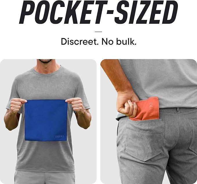 Pocket-Sized Sweat Towels - The Original Sweat Absorbing Handkerchiefs - Quick-Dry Microfiber Sweat Rags for Face, Hands, & Body - Men & Women - Gym, Sports, and Work (Desert: 5 Pack)