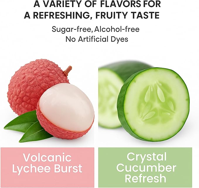 Smart Electric Oral Spray, Portable Electric Breath Spray & Rechargeable Mouth Spray with 4 Pods (2 Flavors: Lychee & Cucumber), Instant Fresh Breath in 3s, Alcohol& Sugar Free (Dark Grey)