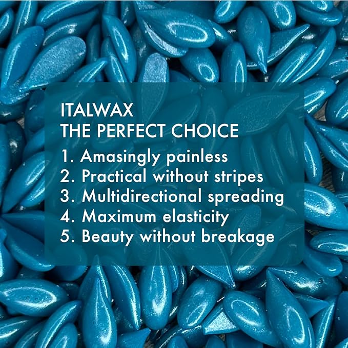 Italwax Pour Homme Barber Edition - 500g / 1.1lb - Hard wax beads for hair removal - Special for man - Natural formulation - Easily removes coarse hairs - Ideal for barber shops
