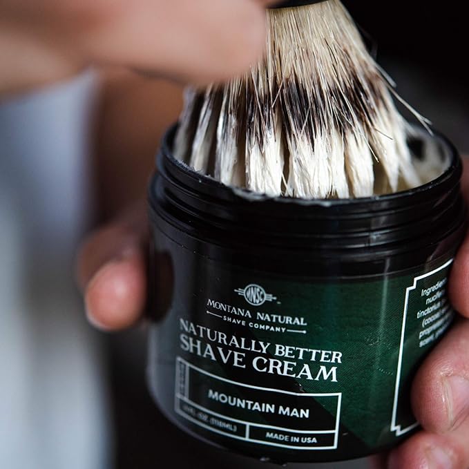 MNSC Bay Rum Naturally Better Shave Cream - Smooth Shave, Hypoallergenic Sensitive Skin Formula, Softer Skin, Prevent Nicks, Cuts, and Irritation, Handcrafted in USA, All-Natural, Plant-Derived