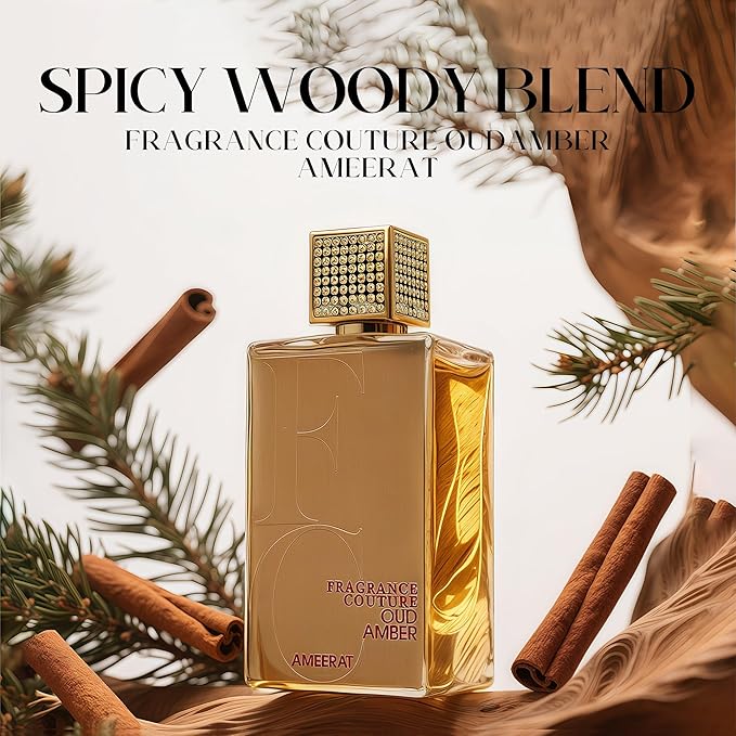 Men's Cologne Gift Set 4 Pack Oud Amber Seris - 3.4 Fl Oz Each | Vanilla Bourbon, Leather & Amber Floral Fragrance | Luxury Eau de Toilette Quartet