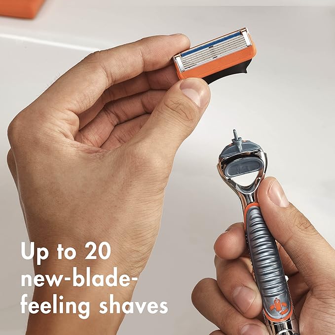 Gillette Fusion5 Power Razor for Men, 1 Gillette Power Razor Handle + 1 Blade Refill, (Pack of 2)