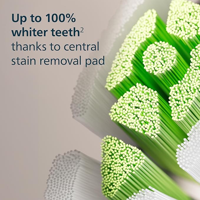 Philips Sonicare W DiamondClean - Genuine Replacement Electric Toothbrush Heads, White, 2 Pack, HX6062/77