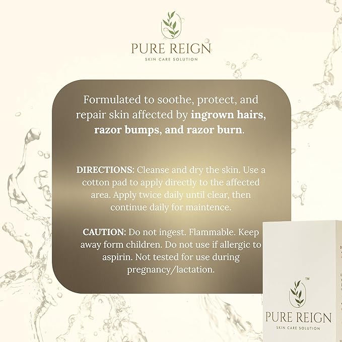 Skin Care Solution | Ingrown Hairs, Razor Bumps, Shaving/Waxing 5oz (150ml)
